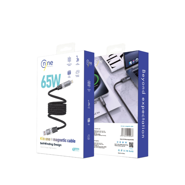 Nine Tec 65W 4 In One Magnetic Cable Self-Winding Design