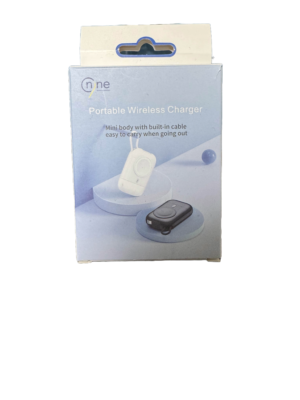 Nine Tec Portable Wireless Charger Mini Body with Build-in Cable 5W
