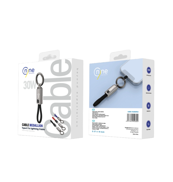 Nine Tec 30W Cable Medallion Type-C To Lightning Cable