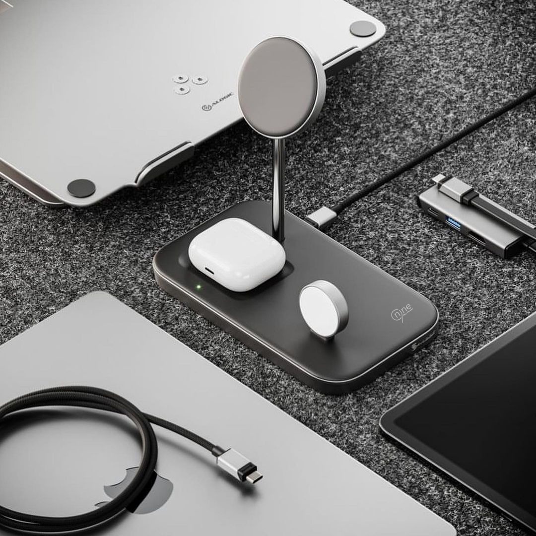 Nine Tec 15W 3-in-1 Fordable Wireless Charger